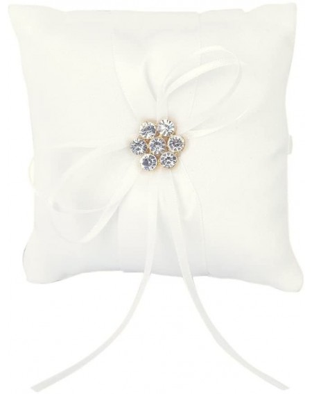 Ceremony Supplies 1010cm Ring Bearer Pillow Wedding Ring Pillow Wedding Ring Bearer(White) - CT12G2YIMNV $18.80