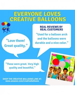 Balloons Creative Balloons 12" Latex Balloons - Pack of 100 Pieces - Decorator Sky Blue - Decorator Sky Blue - CA12MCURIVL $1...