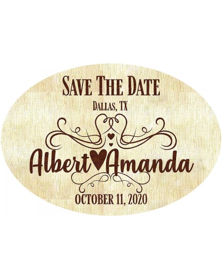 Invitations Wedding Invitations Personalized Wood Engraved Save The Date- Personalized Magnet Invitation- Custom Engraved Sav...