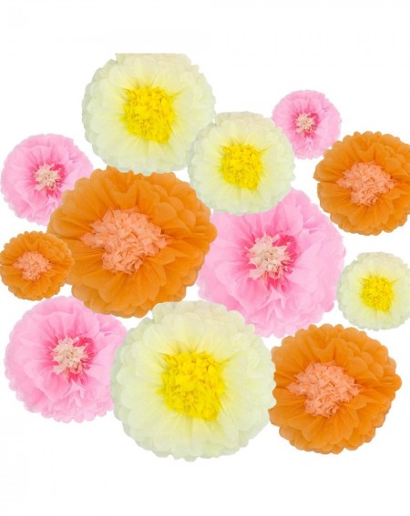 Tissue Pom Poms 12 Pieces Paper Flower Decorations Tissue Paper Chrysanth Flowers DIY Crafting for Wedding Backdrop Nursery W...