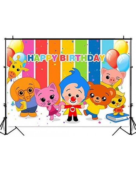 Banners Cartoon Backdrop Hey Duggee Photography Backgrounds Sky Blue Green Grass Banner Animals Kids 1St Birthday Party Suppl...
