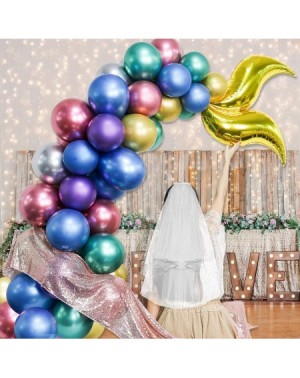 Balloons Mermaid Tail Balloons- 54pcs Latex Metallic Balloons Premium Balloons Party Decorations for Wedding Baby Shower Birt...