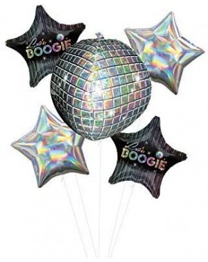 Balloons Let's Boogie 70's Disco Dance Party Supplies Balloon Bouquet Decorations - CU18S4D9736 $16.94