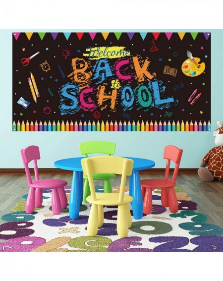 Banners & Garlands Welcome Back To School Banner - Extra Large 71"x 45.2" for Welcome Back To School Party Supplies - Photo P...