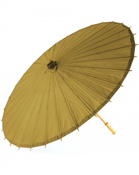 Favors Paper Parasol with Bamboo Boning - Vintage Gold - Vintage Gold - C4112PGDD8F $13.58