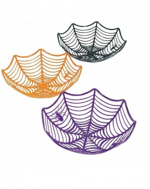 Party Packs Plastic Spider Web Multicolor Candy Bowls - 2-Pack (6 Count) - Great for Halloween-Themed Parties - Children Age ...