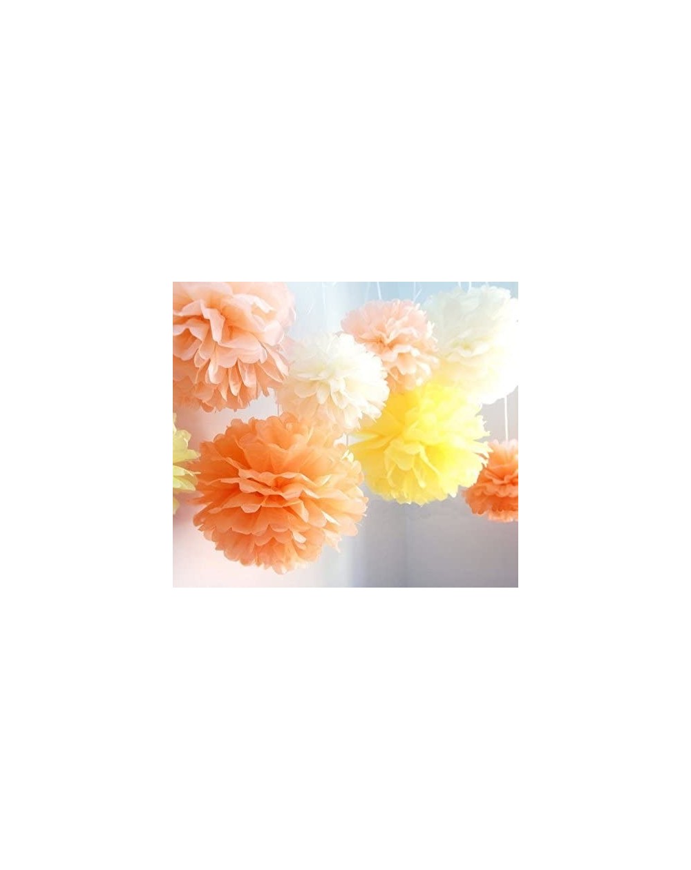 Tissue Pom Poms Pack of 8PCS Mixed Sizes 4 Colors Tissue Flower Pom Poms Pompoms Wedding Party Garland Bridal Shower Birthday...