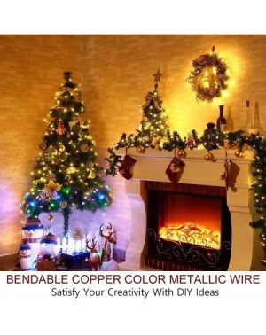 Indoor String Lights Waterproof Battery Powered - 66' Long 200 Leds (33'x 2) Warm White Glow - Copper Color Wire - C818ZYR8KY...