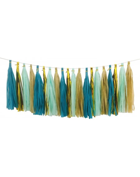 Party Packs 20Pcs Wedding Party Tassel Sage Green Champagne Gold and Teal Tassel Garland for Rustic Style Bridal Shower Baby ...