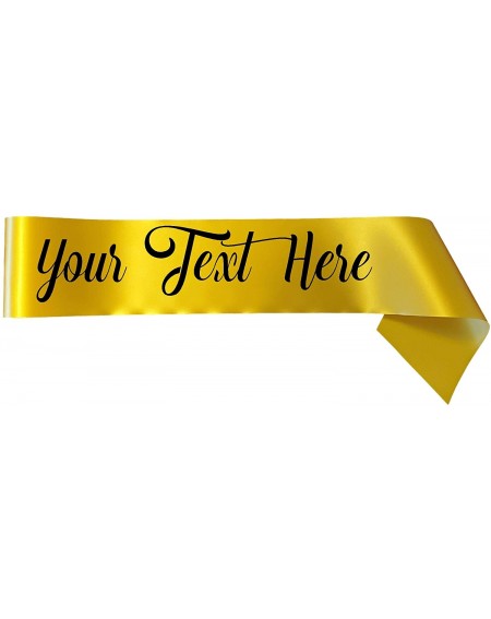 Favors Personalized Sash Special Events or Halloween Pageant Birthday Wedding - Yellow - CE192XUTR3M $18.23
