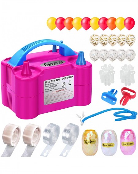 Electric Balloon Pump Garl& Arch Kit with Pump 100V 600W Air Inflator w/Balloons Tape Strip for Party Decoration - CB18AI9WQ69