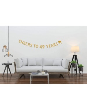 Banners & Garlands Gold glitter Cheers to 49 years banner-49th birthday party decorations - CL18IMSOCW4 $11.80