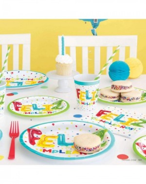 Party Packs Feliz Cumpleaños Balloon Birthday Ensemble Dinnerware Bundle - Plates- Napkins - Kids Birthday Party- Baby Shower...