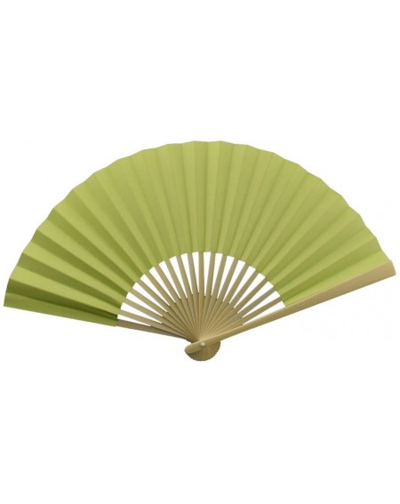 Favors Paper Hand Fans (9-Inch Premium- Light Lime Green- 10-Pack) - Ideal for Wedding and Party Favors- Gifts- and Decoratio...