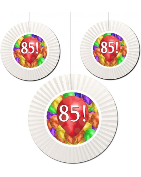 Balloons 85TH Birthday Balloon Blast Fan Decorations (3 Count -1-16 INCH and 2-12 INCH) - Fan Decoration - CQ18DXGLOD9 $45.38