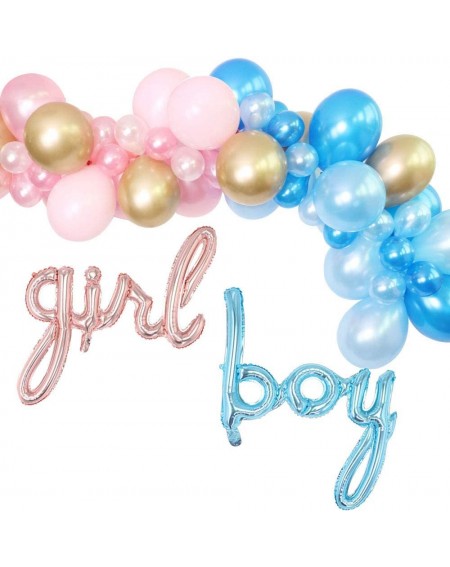 Balloons Gender Reveal Balloon Garland Kit - Baby Pink and Sky Blue Balloon Arch Kit BOY Girl Foil Balloons Boy or Girl Gende...