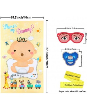 Party Games & Activities 45m Tummy Measure Baby Shower Game Tummy Measure Tape with Poster- Eye Mask- Stickers for Party Favo...