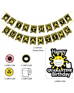 Banners Quarantine Birthday Decorations Including Quarantine Birthday Banner Balloons Cupcake Toppers for Social Distancing D...
