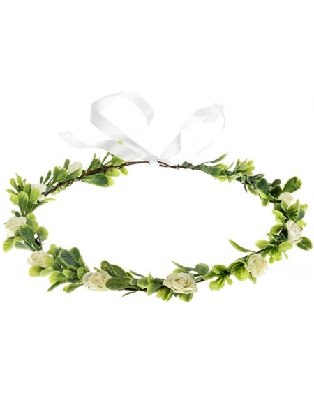 Photobooth Props Girls Succulent Flower Crown Floral Garland Headbands Wedding Family Photo Photo Props - Green Leaf and Ivor...