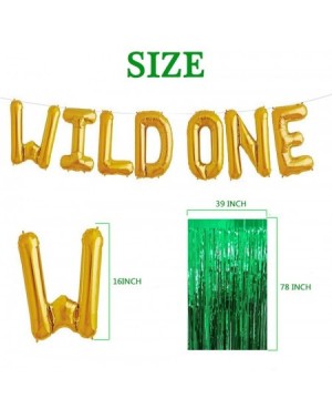 Balloons Jungle Safari Themed Party Supplies-Wild ONE Foil Balloons with Green Curtains-12inch Leaf Green Balloons Favors for...