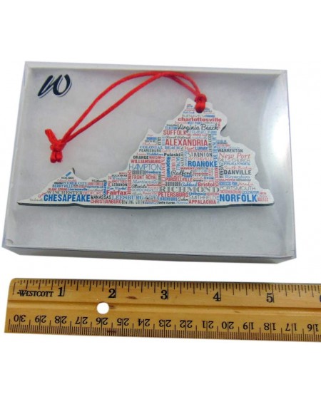 Ornaments Virginia Christmas Ornament Wooden Tree Decoration Gift- 5 Inch - CK18RNTAXLE $31.63