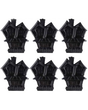 Tableware Halloween Party Tableware Set House Shape Halloween Plates Candy Plates 6 Pack (Black) - Black - C7199MSQN4O $13.44