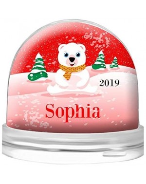 Ornaments Snow Globe Personalized for Kids and Adults Young at Heart - Clear Acrylic Dome - Your Choice of White Snow or Red ...