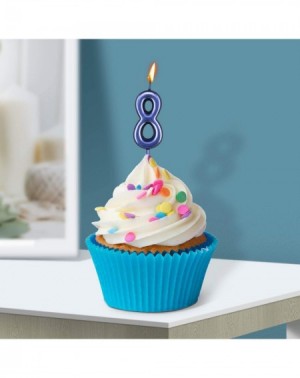 Cake Decorating Supplies Blue Numeral Birthday Candles - Cake Numeric Candles Number 0 1 2 3 4 5 6 7 8 9- Used for Cake Decor...