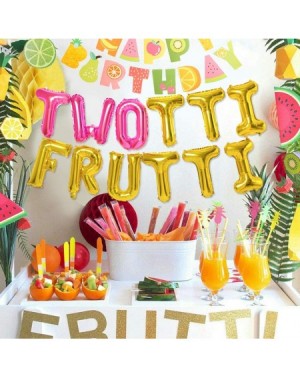 Balloons Tutti Frutti Party Decoration Kit Twotti Frutti Balloon Happy Birthday Banner Two Cake Topper for Girl's Fruit 2nd B...