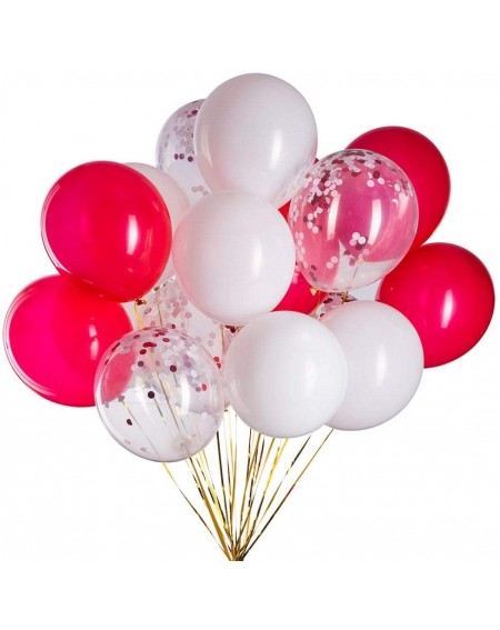 Balloons 12 inch Red and White Confetti Balloons White and Red Confetti Balloons Party Latex Balloons Quality Helium Balloons...