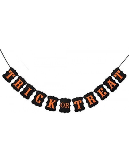 Banners Trick or Treat Bunting Banners-Halloween Banner-Happy Halloween Party Decoration Supplies - CC18WD4QIWG $19.11