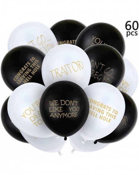Balloons 60 Pieces Funny Retirement Balloons Coworker Going Away Last Day Office Party Decorations Latex Balloons - CB18AW4LA...