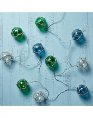 Indoor String Lights 10 Glass-Style Buoy Battery Operated Indoor & Outdoor LED String Lights - CQ1955X0LL0 $21.56