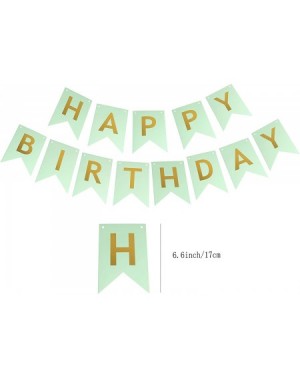 Banners & Garlands Green Happy Birthday Cake Topper- Happy Birthday Bunting Banner for Party Decorations- Happy Birthday Sign...