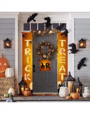 Banners & Garlands Halloween Door Banner-Trick OR Treat Welcome Porch Sign Door Sign - Halloween Supplies for Indoor and Outd...