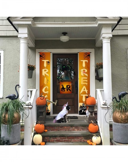 Banners & Garlands Halloween Door Banner-Trick OR Treat Welcome Porch Sign Door Sign - Halloween Supplies for Indoor and Outd...