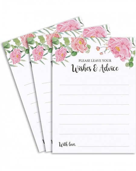 Party Games & Activities Floral Wishes and Advice Cards for Weddings (50 Pack) - CA18YZLLMLA $19.37