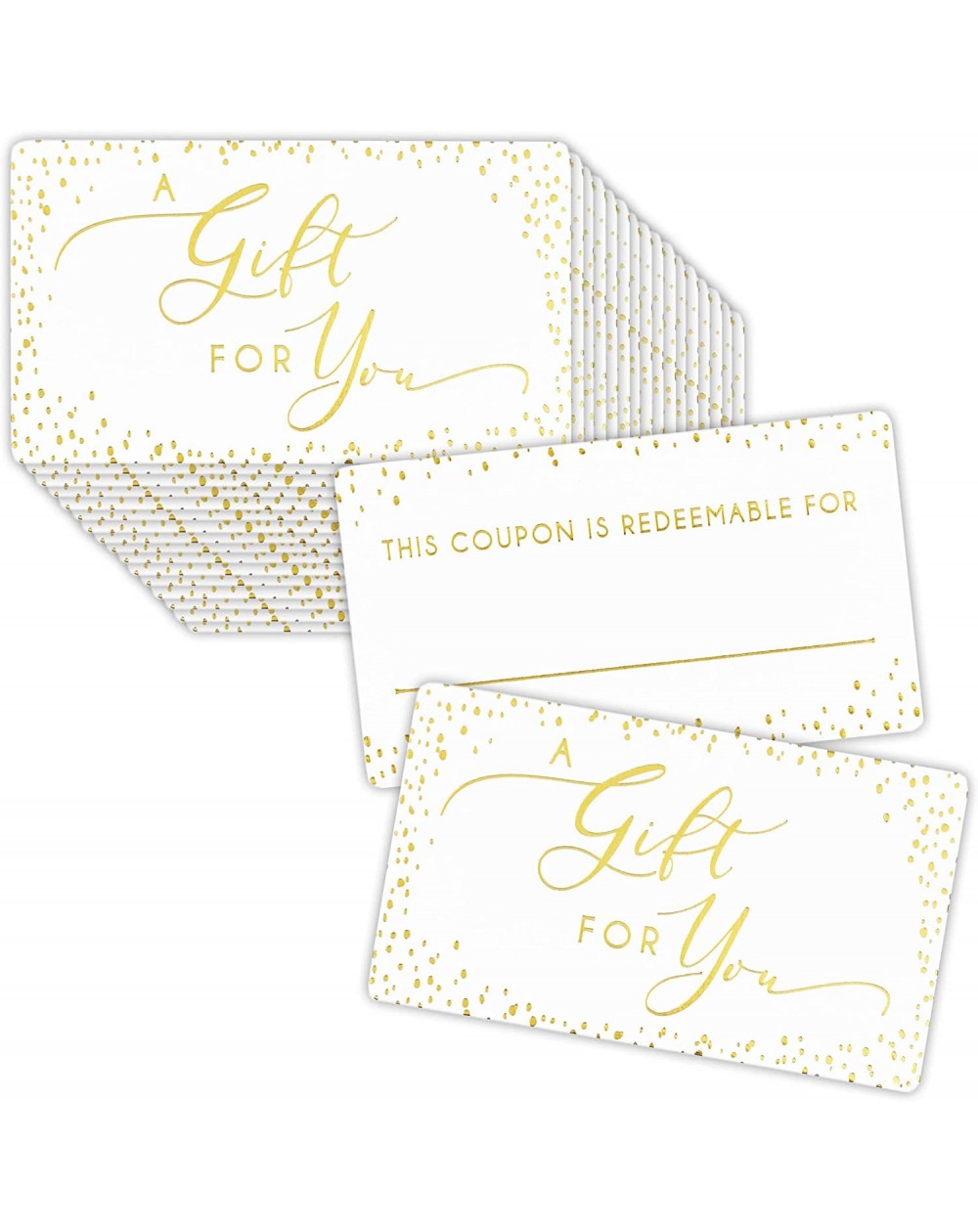 Party Games & Activities A Gift For You Coupon Voucher Cards with Gold Foil (3.5 x 2 in- 100 Count) - CV18XSM7AT8 $7.41