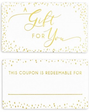 Party Games & Activities A Gift For You Coupon Voucher Cards with Gold Foil (3.5 x 2 in- 100 Count) - CV18XSM7AT8 $7.41