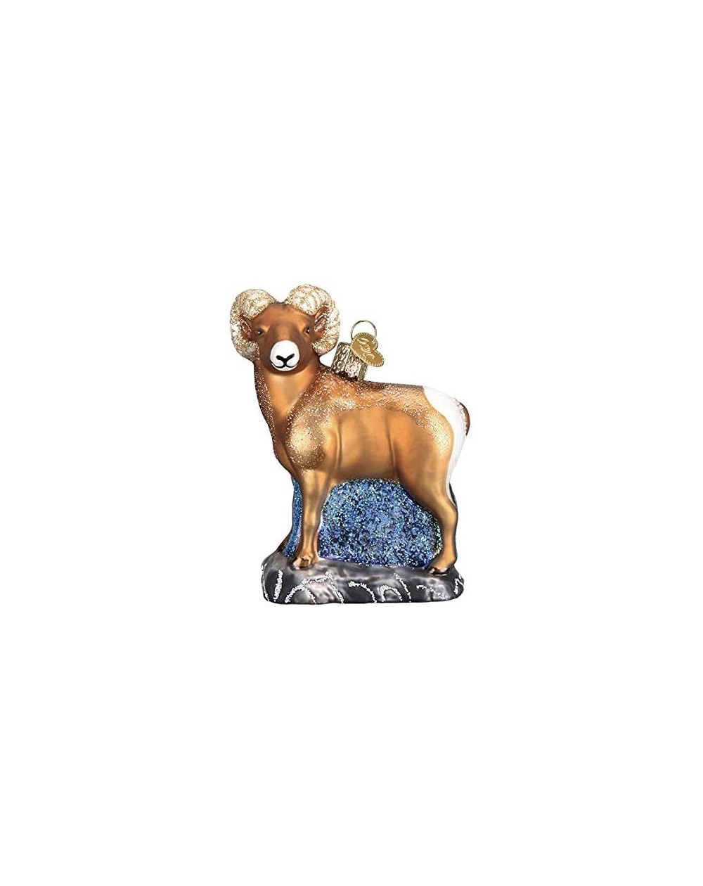 Ornaments Glass Blown Ornament with S-Hook and Gift Box- Animals Selection (Bighorn Sheep- 12536) - Bighorn Sheep- 12536 - CJ...
