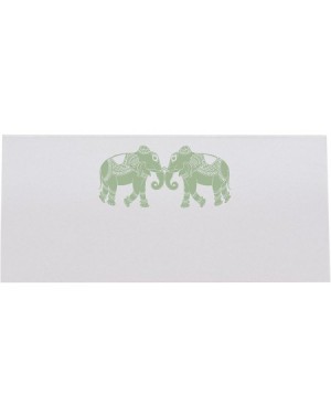 Place Cards & Place Card Holders Indian Elephants Place Cards- Sage- Set of 30- Pre-Cut and Scored - Perfect for Wedding- Par...
