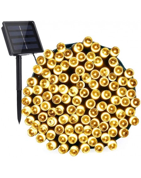 Outdoor String Lights Solar Christmas Lights 39.4 Feet/100 LED String Lights- for Patio- Garden- Lawn- Outdoor Wedding Tents ...