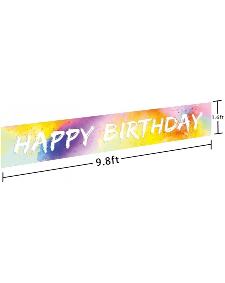 Banners Art Birthday Banner- Large Artist Birthday Banner- Painting Happy Birthday Sign for Outdoor Indoor(9.8 x 1.6 feet) - ...