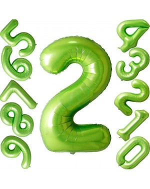 Balloons 40 inch Green Number Balloons Helium Foil Balloon for Birthday Party Decorations Supplies (Number 2 Balloon) - Numbe...