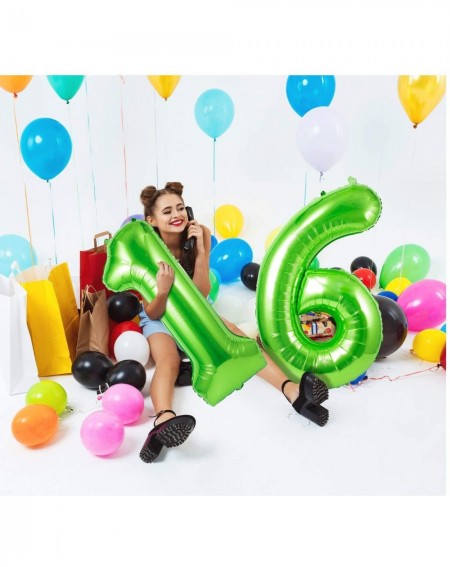 Balloons 40 inch Green Number Balloons Helium Foil Balloon for Birthday Party Decorations Supplies (Number 2 Balloon) - Numbe...