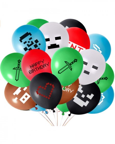 Balloons 48PCS Video Game Party Balloons 12 inch Gaming Birthday Balloons for Miner Gamer Party Favors- 12 Different Patterns...