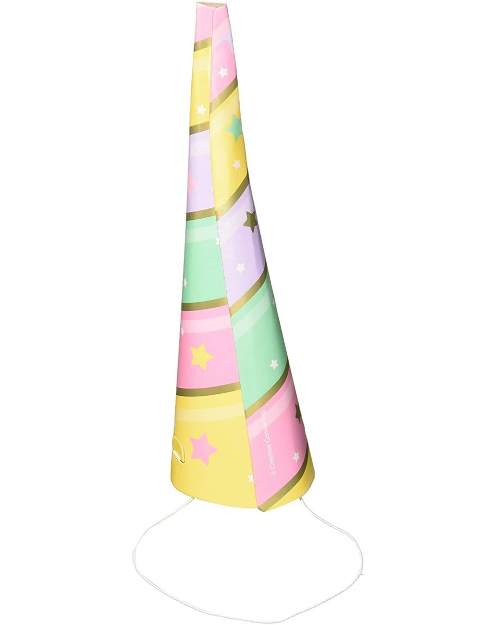 Hats Party Supplies- Sparkle Unicorn Horn Hat- Party Costumes- 7"- Multicolor- 8ct - C11844NHMCH $9.10