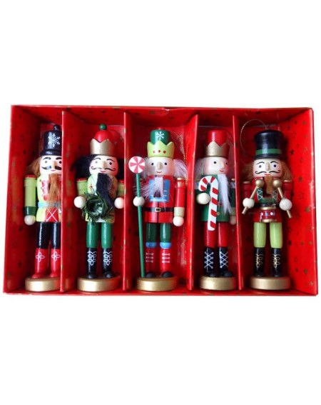 Nutcrackers Christmas Nutcracker Ornaments Set Wooden Nutcrackers Hanging Decorations for Christmas Tree Figures Puppet Toy G...