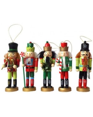 Nutcrackers Christmas Nutcracker Ornaments Set Wooden Nutcrackers Hanging Decorations for Christmas Tree Figures Puppet Toy G...