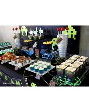 Cake & Cupcake Toppers Video Game Cake Topper- Glittery Happy 14th Birthday Video Gaming Cake Toppers for 14 Year Old Boy and...
